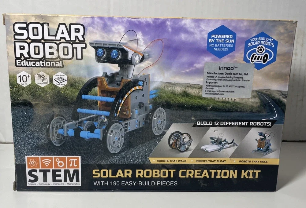 12-in-1 STEM Solar Robot Kit Toys Gifts for Kids 10+ New